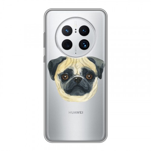 Полупрозрачный дизайнерский пластиковый чехол для Huawei Mate 50 Pro Прозрачные собаки
