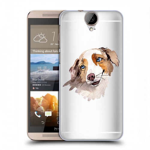 Полупрозрачный дизайнерский силиконовый чехол для HTC One E9+ Прозрачные собаки