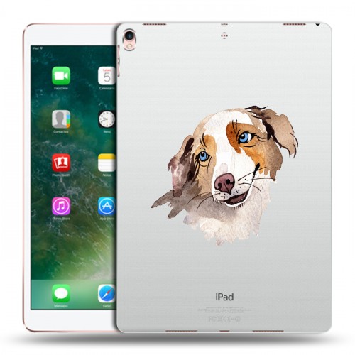 Полупрозрачный дизайнерский силиконовый чехол для Ipad Pro 10.5 Прозрачные собаки