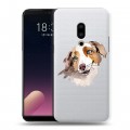 Полупрозрачный дизайнерский пластиковый чехол для Meizu 15 Plus Прозрачные собаки