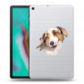 Полупрозрачный дизайнерский силиконовый чехол для Samsung Galaxy Tab A 10.1 (2019) Прозрачные собаки