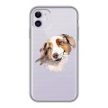 Полупрозрачный дизайнерский пластиковый чехол для Iphone 11 Прозрачные собаки
