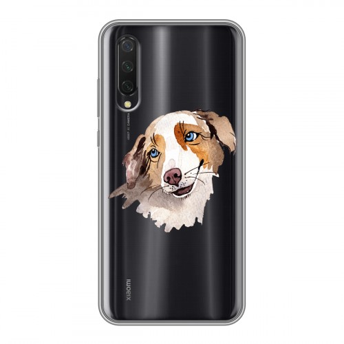 Полупрозрачный дизайнерский силиконовый чехол для Xiaomi Mi 9 Lite Прозрачные собаки