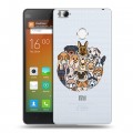 Полупрозрачный дизайнерский пластиковый чехол для Xiaomi Mi4S Прозрачные собаки