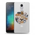 Полупрозрачный дизайнерский силиконовый чехол для Xiaomi RedMi Pro Прозрачные собаки