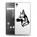 Полупрозрачный дизайнерский пластиковый чехол для Sony Xperia Z5 Premium Прозрачные собаки