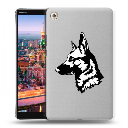 Полупрозрачный дизайнерский пластиковый чехол для Huawei MediaPad M5 8.4 Прозрачные собаки