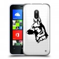 Полупрозрачный дизайнерский пластиковый чехол для Nokia Lumia 620 Прозрачные собаки