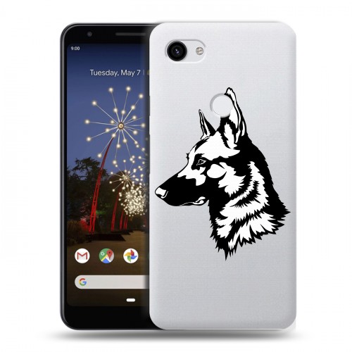 Полупрозрачный дизайнерский пластиковый чехол для Google Pixel 3a XL Прозрачные собаки