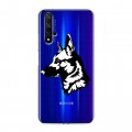 Полупрозрачный дизайнерский пластиковый чехол для Huawei Honor 20 Прозрачные собаки