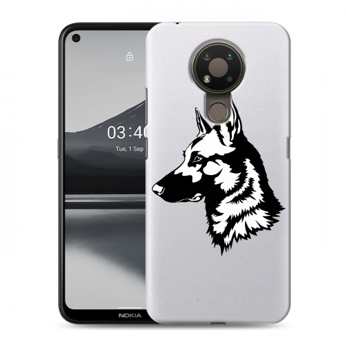 Полупрозрачный дизайнерский силиконовый чехол для Nokia 3.4 Прозрачные собаки
