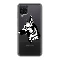 Полупрозрачный дизайнерский пластиковый чехол для Samsung Galaxy A12 Прозрачные собаки