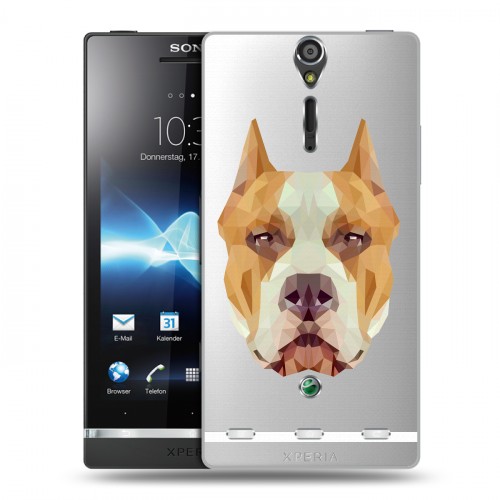Полупрозрачный дизайнерский пластиковый чехол для Sony Xperia S Прозрачные собаки