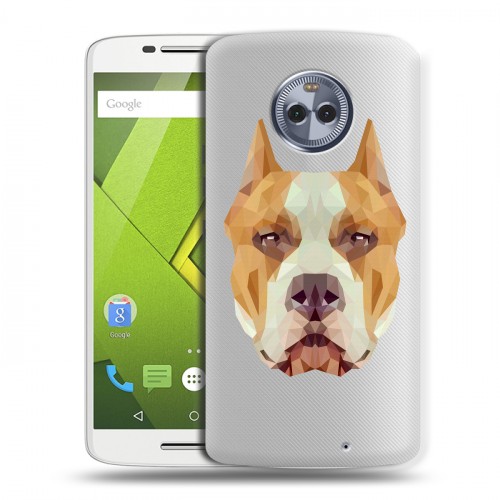 Полупрозрачный дизайнерский пластиковый чехол для Motorola Moto X4 Прозрачные собаки
