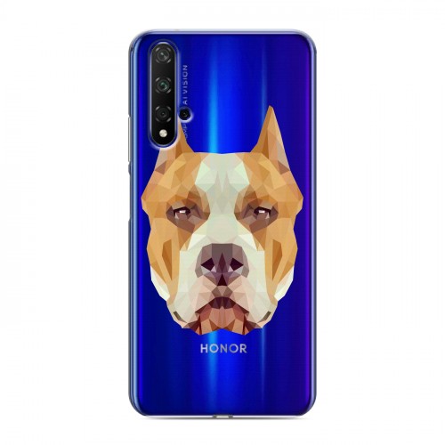 Полупрозрачный дизайнерский силиконовый чехол для Huawei Honor 20 Прозрачные собаки