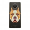 Полупрозрачный дизайнерский пластиковый чехол для Nokia 1.4 Прозрачные собаки