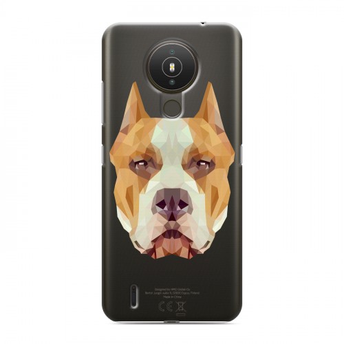Полупрозрачный дизайнерский силиконовый чехол для Nokia 1.4 Прозрачные собаки