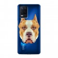 Полупрозрачный дизайнерский силиконовый с усиленными углами чехол для Realme Narzo 30 5G Прозрачные собаки