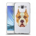 Полупрозрачный дизайнерский пластиковый чехол для Samsung Galaxy A5 Прозрачные собаки