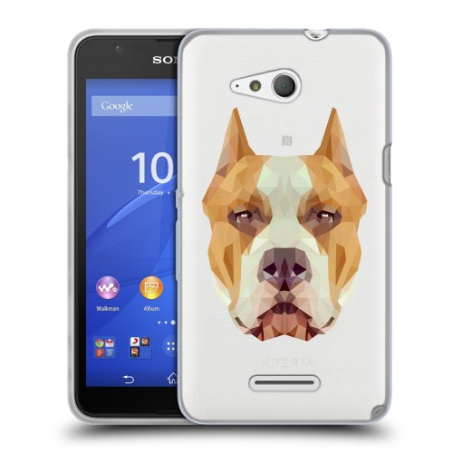 Полупрозрачный дизайнерский пластиковый чехол для Sony Xperia E4g Прозрачные собаки