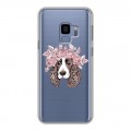Полупрозрачный дизайнерский пластиковый чехол для Samsung Galaxy S9 Прозрачные собаки