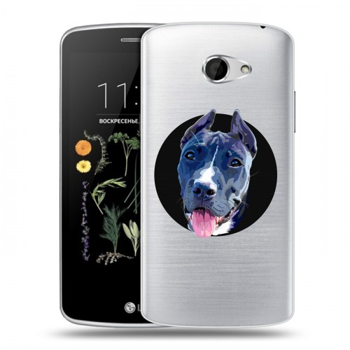 Полупрозрачный дизайнерский пластиковый чехол для LG K5 Прозрачные собаки