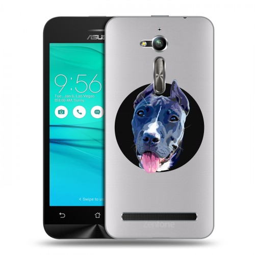 Полупрозрачный дизайнерский пластиковый чехол для ASUS ZenFone Go ZB500KL Прозрачные собаки