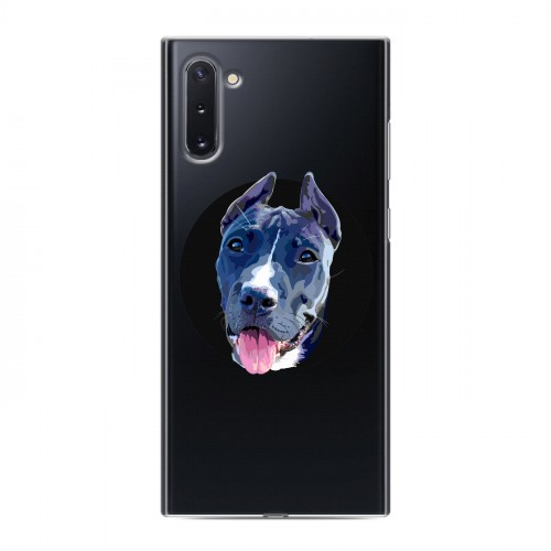 Полупрозрачный дизайнерский пластиковый чехол для Samsung Galaxy Note 10 Прозрачные собаки