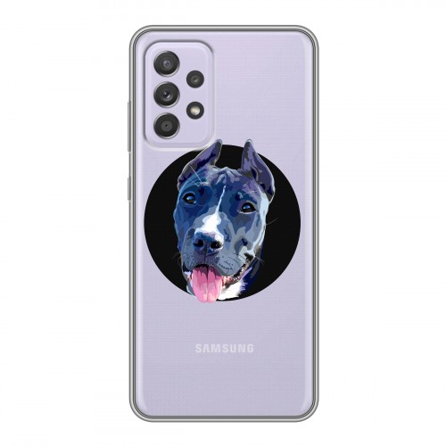 Полупрозрачный дизайнерский силиконовый чехол для Samsung Galaxy A52 Прозрачные собаки