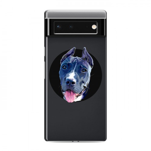 Полупрозрачный дизайнерский силиконовый чехол для Google Pixel 6 Прозрачные собаки