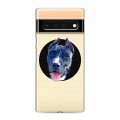 Полупрозрачный дизайнерский силиконовый с усиленными углами чехол для Google Pixel 6 Pro Прозрачные собаки