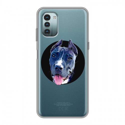 Полупрозрачный дизайнерский пластиковый чехол для Nokia G11 Прозрачные собаки
