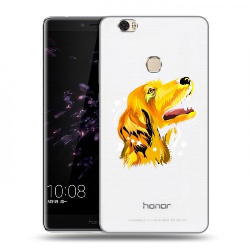 Полупрозрачный дизайнерский пластиковый чехол для Huawei Honor Note 8 Прозрачные собаки