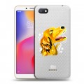 Полупрозрачный дизайнерский пластиковый чехол для Xiaomi RedMi 6A Прозрачные собаки