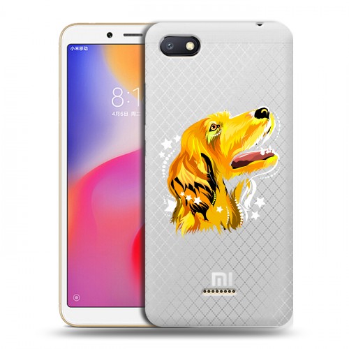 Полупрозрачный дизайнерский пластиковый чехол для Xiaomi RedMi 6A Прозрачные собаки