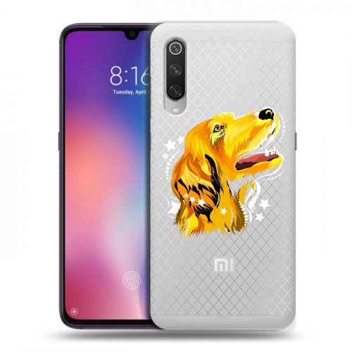 Полупрозрачный дизайнерский силиконовый с усиленными углами чехол для Xiaomi Mi9 Прозрачные собаки