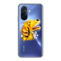 Полупрозрачный дизайнерский пластиковый чехол для Huawei Nova Y70 Прозрачные собаки