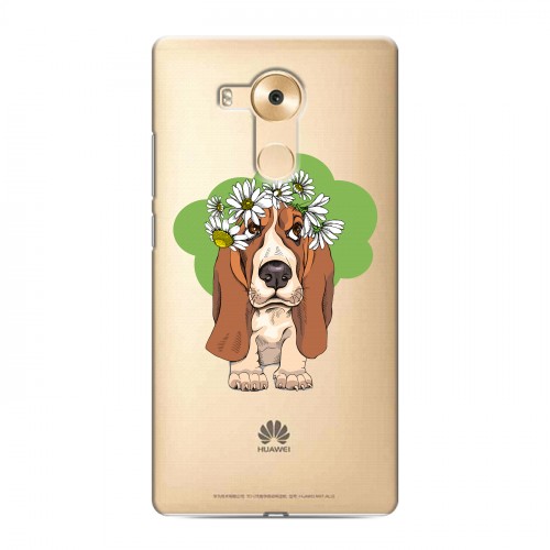 Полупрозрачный дизайнерский пластиковый чехол для Huawei Mate 8 Прозрачные собаки