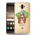 Полупрозрачный дизайнерский пластиковый чехол для Huawei Mate 9 Прозрачные собаки