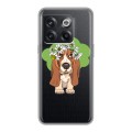 Полупрозрачный дизайнерский силиконовый чехол для OnePlus 10T Прозрачные собаки