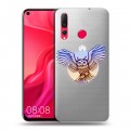 Полупрозрачный дизайнерский пластиковый чехол для Huawei Nova 4 Прозрачные совы