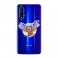 Полупрозрачный дизайнерский пластиковый чехол для Huawei Honor 20 Прозрачные совы