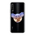 Полупрозрачный дизайнерский силиконовый чехол для Huawei Y9s Прозрачные совы