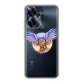 Полупрозрачный дизайнерский силиконовый чехол для Realme C55 Прозрачные совы