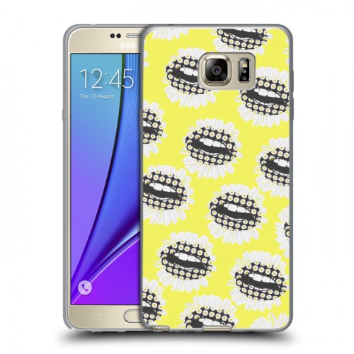Дизайнерский пластиковый чехол для Samsung Galaxy Note 5 Ромашковый мир