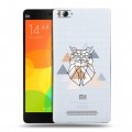 Полупрозрачный дизайнерский пластиковый чехол для Xiaomi Mi4i Прозрачные совы