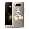 Полупрозрачный дизайнерский пластиковый чехол для LG G5 Прозрачные совы