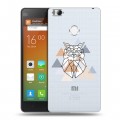 Полупрозрачный дизайнерский пластиковый чехол для Xiaomi Mi4S Прозрачные совы