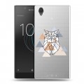 Полупрозрачный дизайнерский пластиковый чехол для Sony Xperia L1 Прозрачные совы