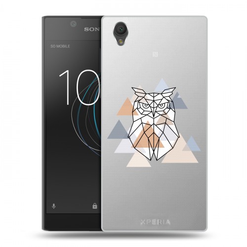 Полупрозрачный дизайнерский пластиковый чехол для Sony Xperia L1 Прозрачные совы